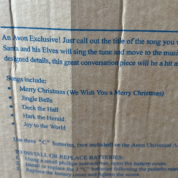 Avon Christmas Singing Moving Santa and Elves, Takes Musical Request From List - Picture 9 of 11